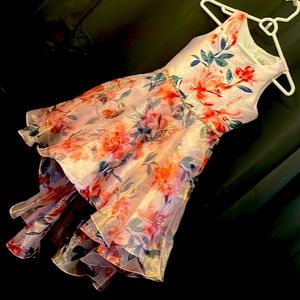 Floral fancy party dress for girl